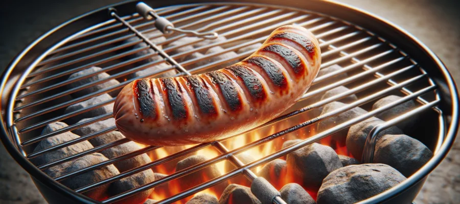 Saftige Bratwurst direkt vom Holzkohlegrill