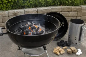 Sicheres Anzünden des Holzkohlegrills