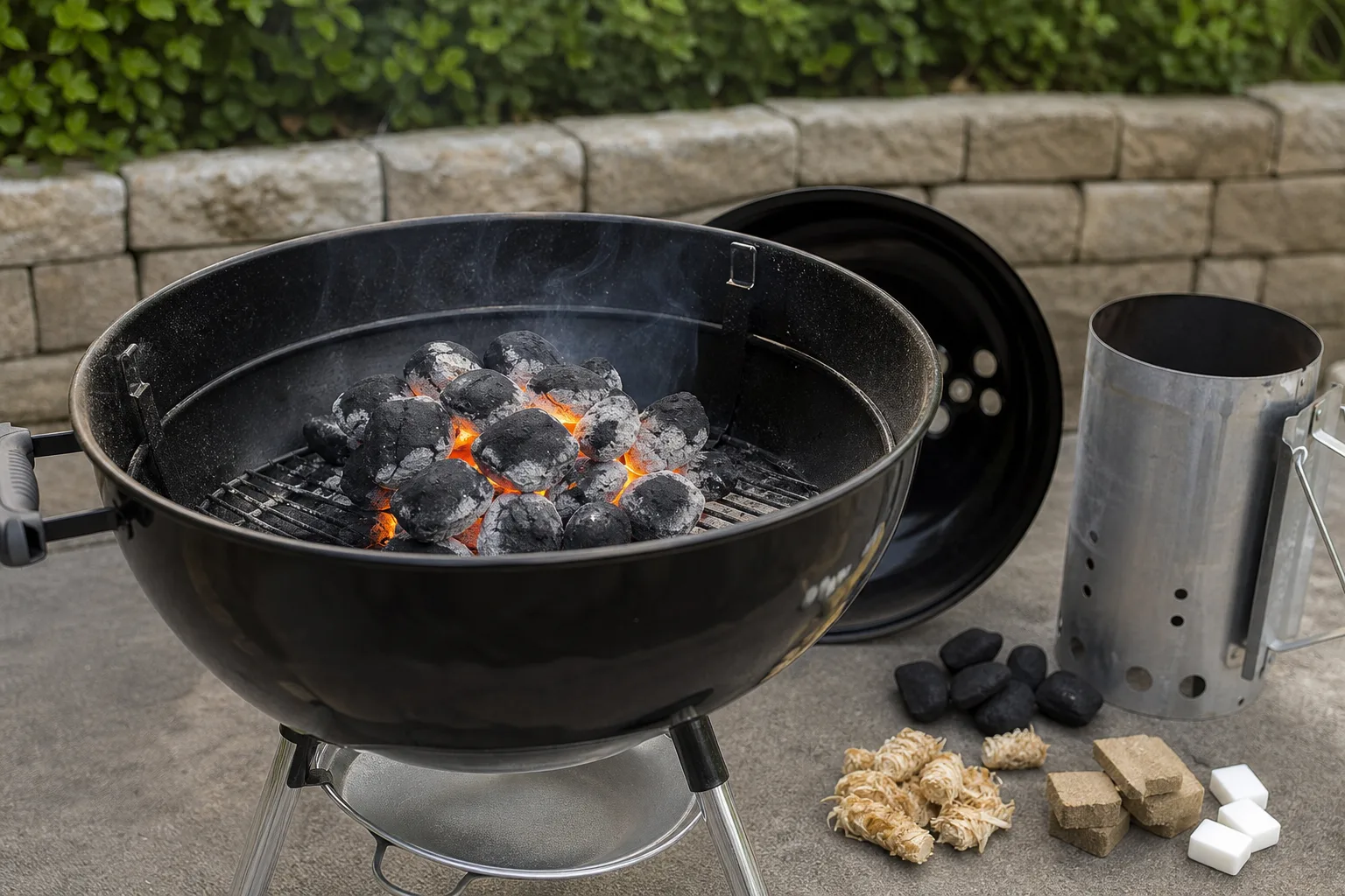 Sicheres Anzuenden des Holzkohlegrills: Methoden und Sicherheitshinweise